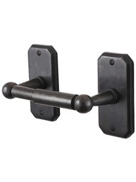 Solid-Bronze Toilet Paper Holder with Angular Plates